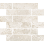 Travertine Brick Avorio Silk Tumbled Edge Mosaic