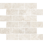Travertine Brick Avorio Silk Tumbled Edge Mosaic