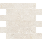 Travertine Brick Avorio Silk Tumbled Edge Mosaic