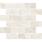 Travertine Brick Avorio Silk Tumbled Edge Mosaic