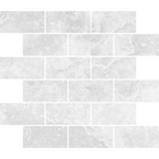 Pompeii Travertine Brick Cenere Silk Tumbled Edge Mosaic