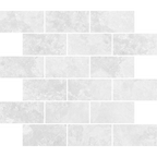 Travertine Brick Cenere Silk Tumbled Edge Mosaic