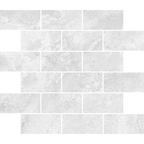 Travertine Brick Cenere Silk Tumbled Edge Mosaic