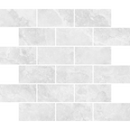 Travertine Brick Cenere Silk Tumbled Edge Mosaic