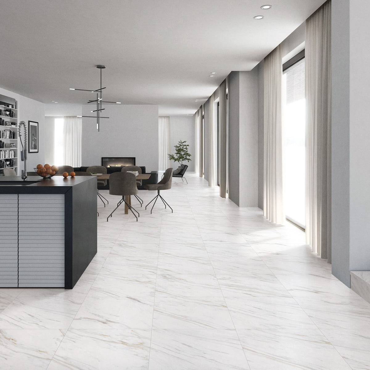 Carrara Gold Textured Tile - lifestyle view