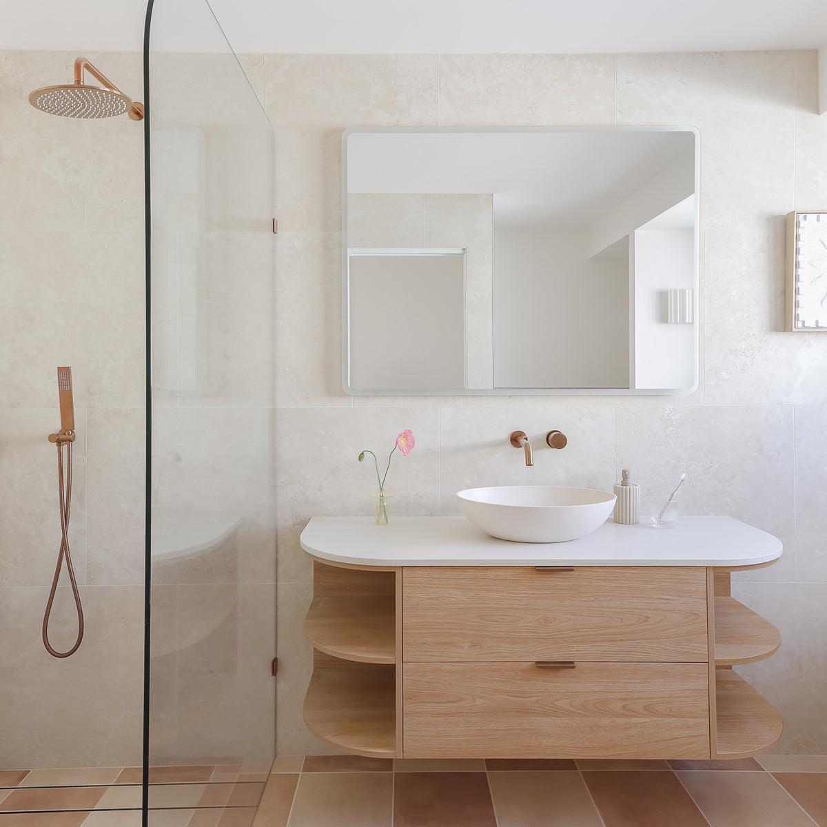 Cotto Creama Textured Tile - lifestyle view