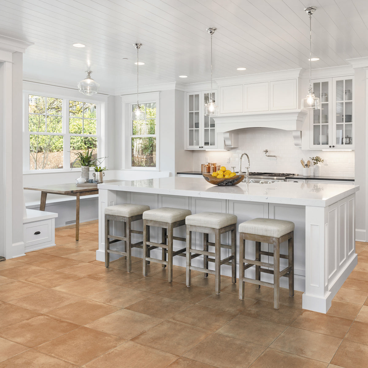 Cotto Rosso Textured Tile - lifestyle view