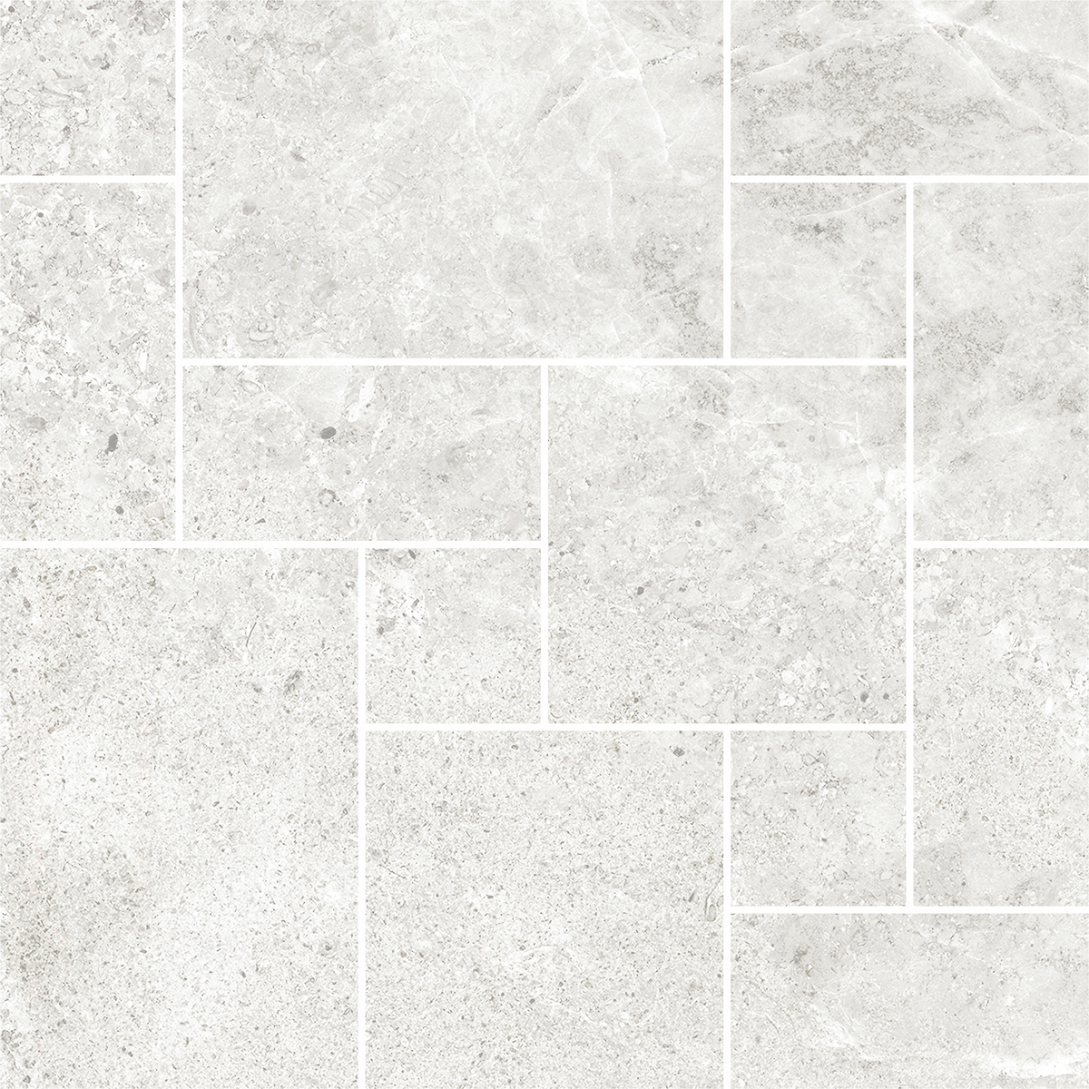 Tundra French Pattern Ash HiLite Silk Mosaic