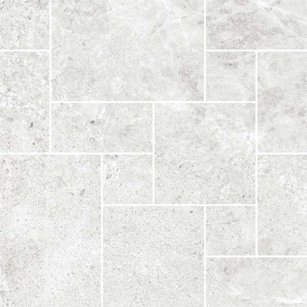 Tundra French Pattern Ash HiLite Silk Mosaic