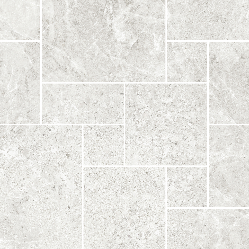French Pattern Ash HiLite Silk Mosaic