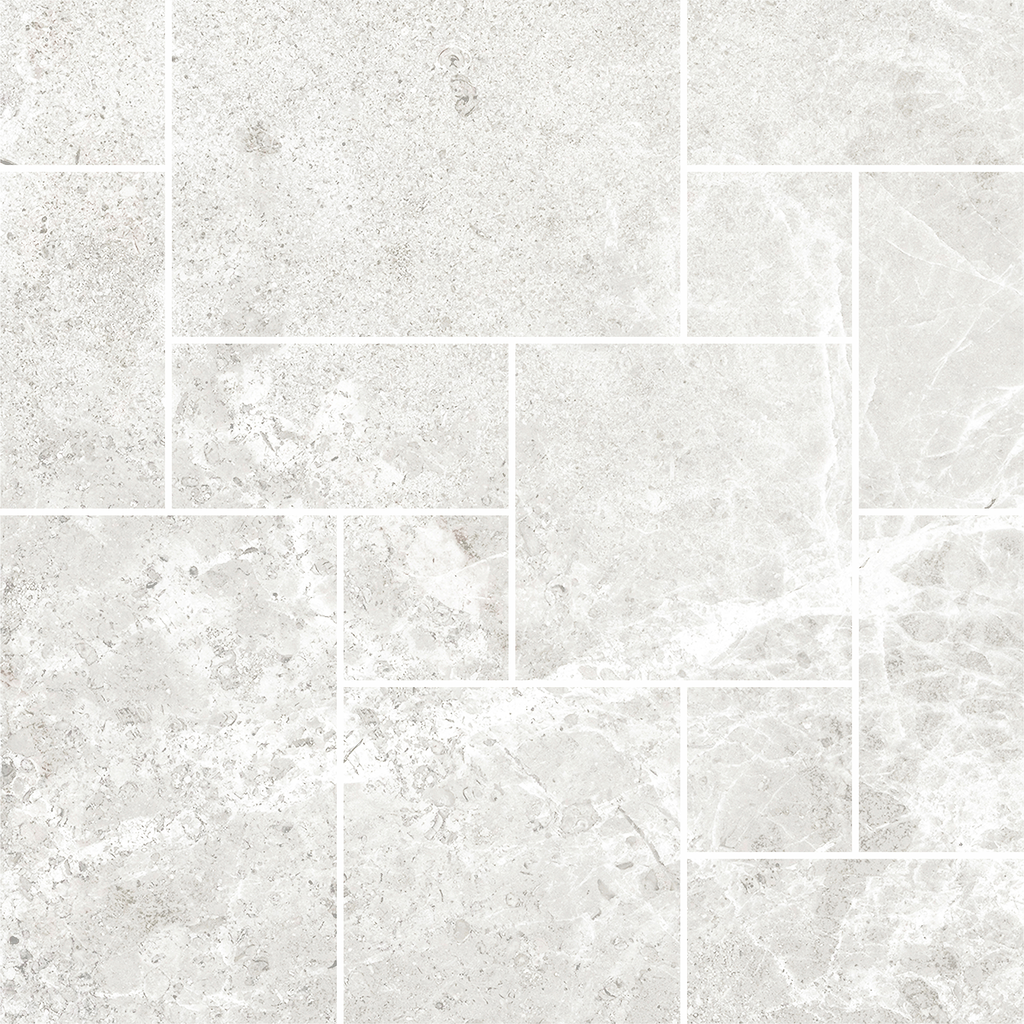 French Pattern Ash HiLite Silk Mosaic