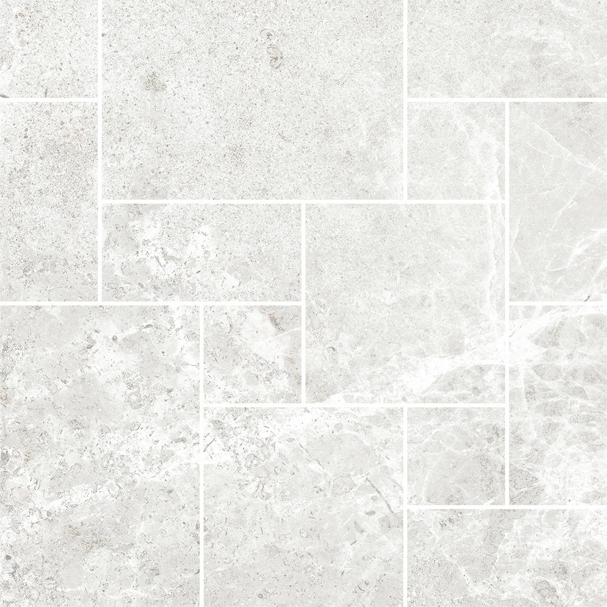 French Pattern Ash HiLite Silk Mosaic