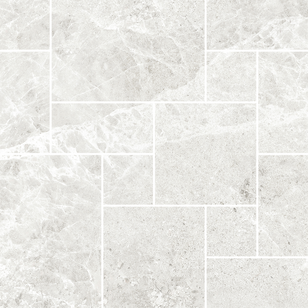 French Pattern Ash HiLite Silk Mosaic
