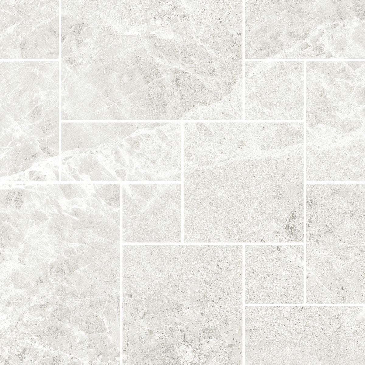 French Pattern Ash HiLite Silk Mosaic