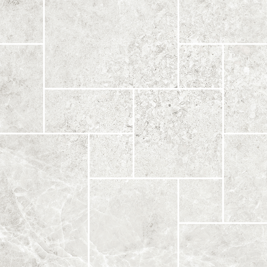 French Pattern Ash HiLite Silk Mosaic