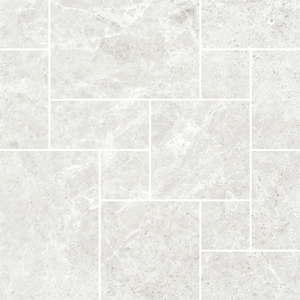 French Pattern Ash HiLite Silk Mosaic