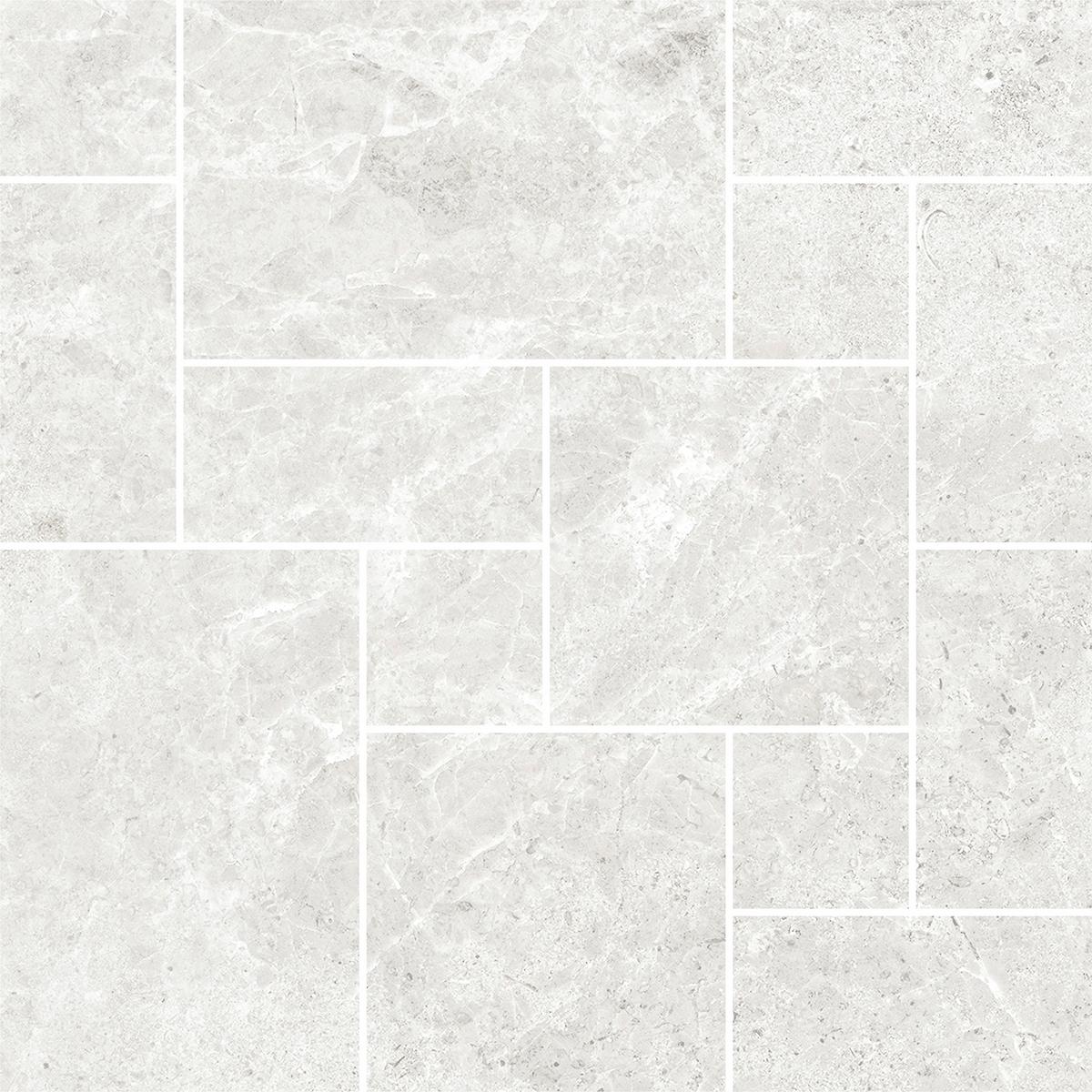 French Pattern Ash HiLite Silk Mosaic