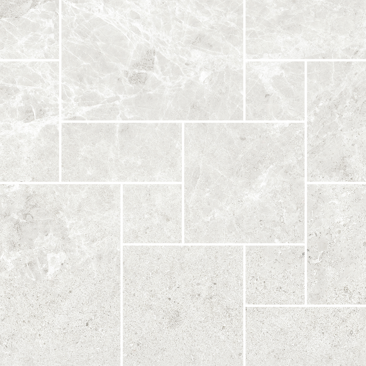 French Pattern Ash HiLite Silk Mosaic