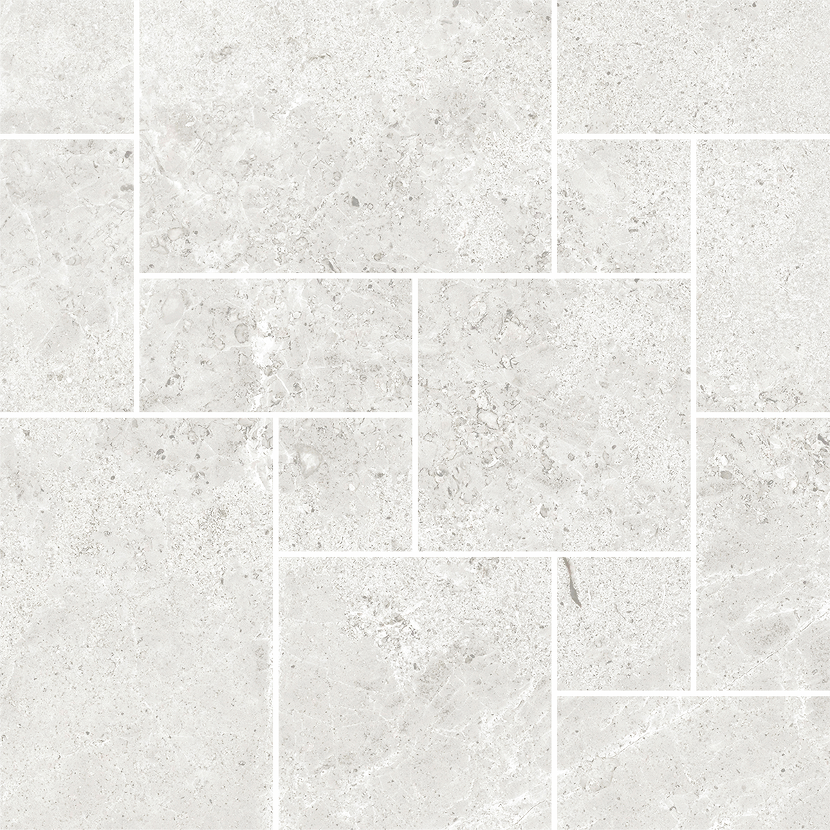 French Pattern Ash HiLite Silk Mosaic