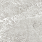 French Pattern Light Grey HiLite Silk Mosaic