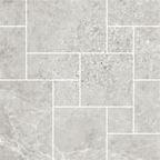 French Pattern Light Grey HiLite Silk Mosaic