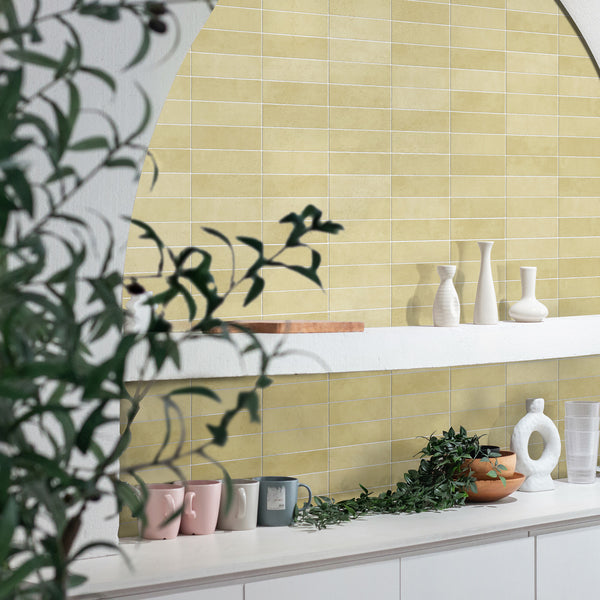 Zellige Midsummer Gold Gloss Tile - lifestyle view