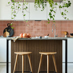 Zellige Red Ochre Gloss Tile - lifestyle view