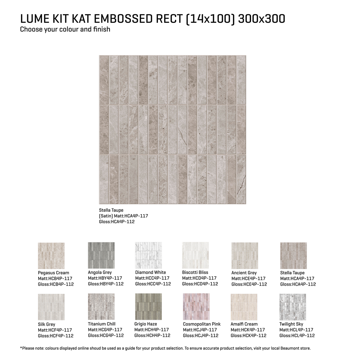 Lume-Kitkat Kitkat Embossed Tile
