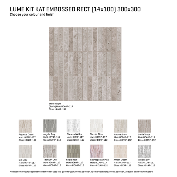 Lume-Kitkat Kitkat Embossed Tile