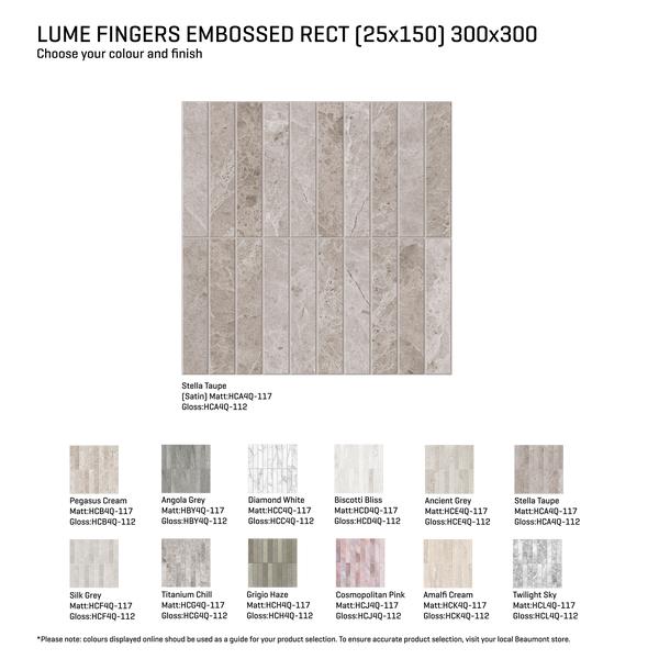 Lume-Fingers Fingers Embossed Tile