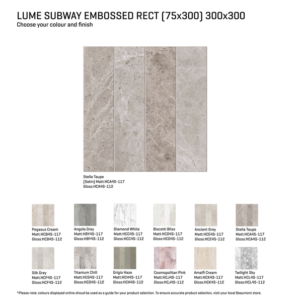 Lume-Subway Subway Embossed Tile