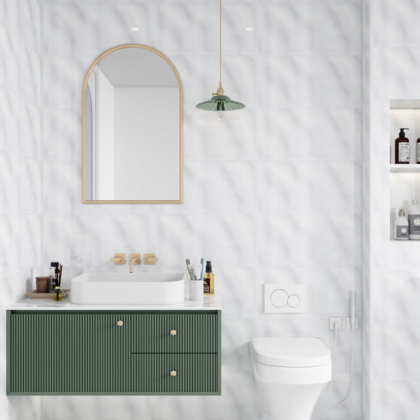 Bumpy White Gloss Tile - lifestyle view