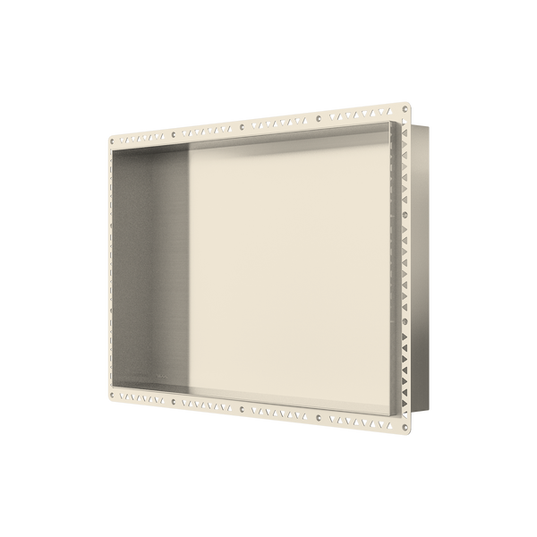 Shower Niche 600 x 400 x 90mm Brushed Nickel