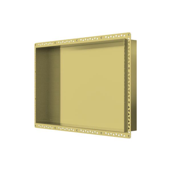 Shower Niche 600 x 400 x 90mm Brushed Gold