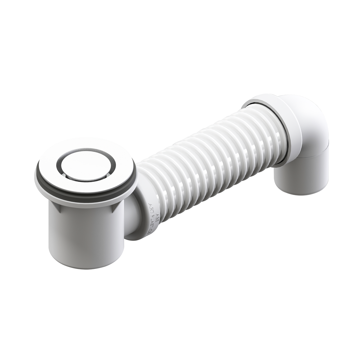 P&W Bath Bend Pop Down w/Connector White