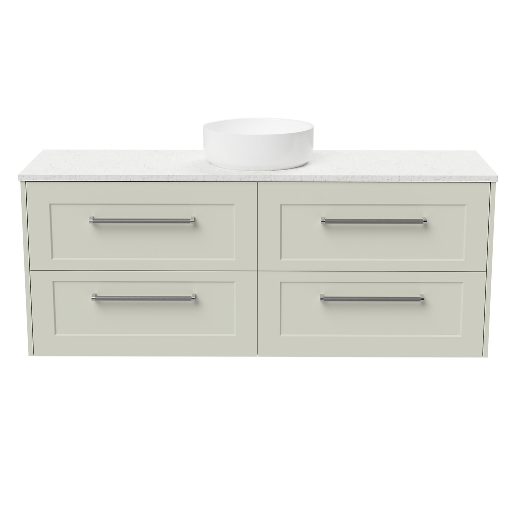 Vanity Wall Hung 1500 Centre WG Basin SilkSurface AC Top