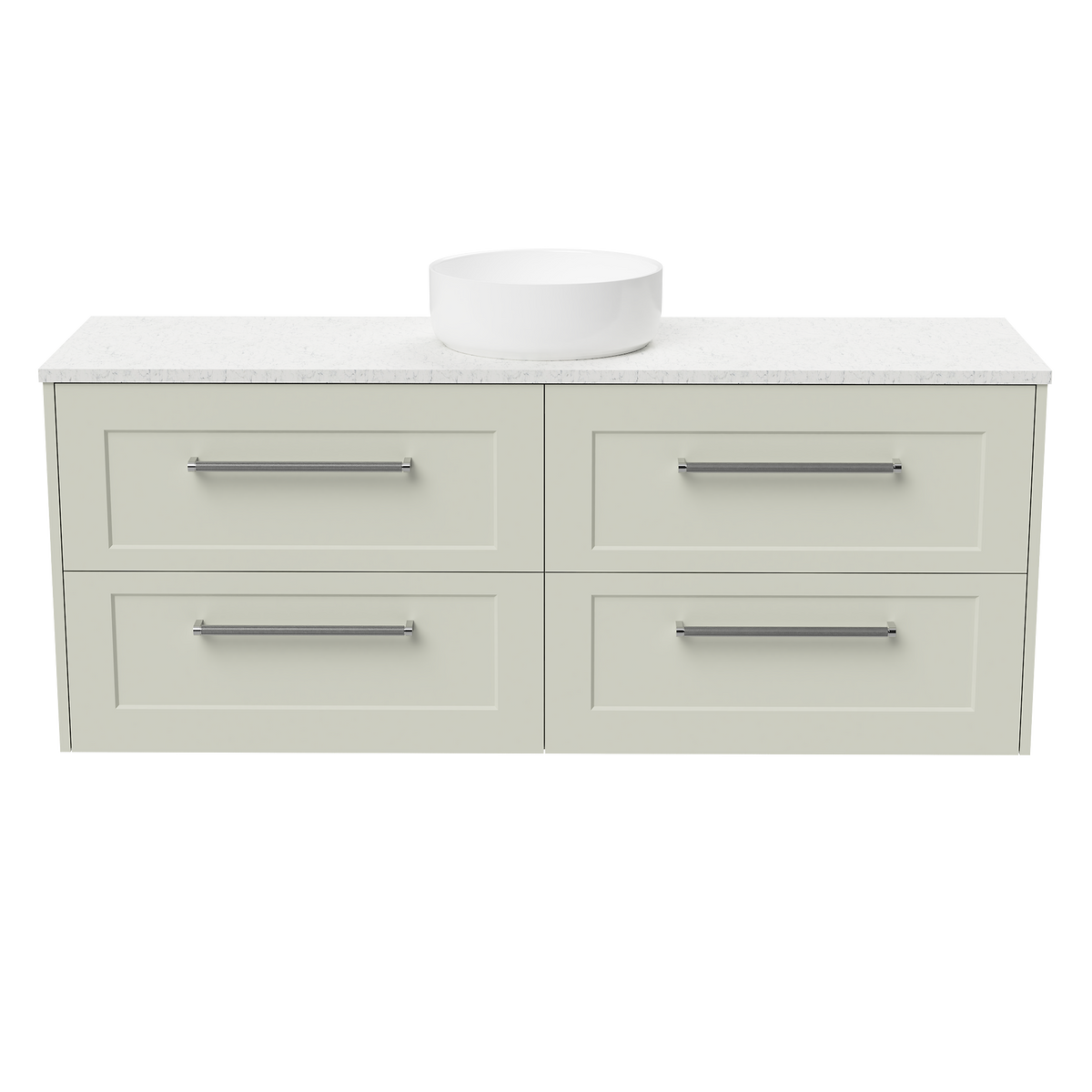 Vanity Wall Hung 1500 Centre WG Basin SilkSurface AC Top