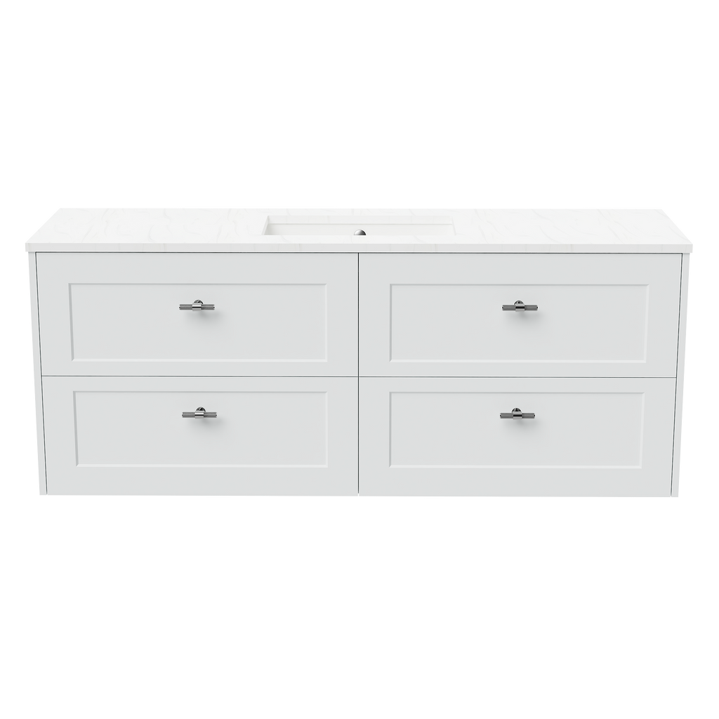 Vanity Wall Hung 1500 Centre WG Basin SilkSurface UC Top