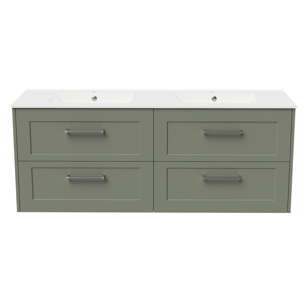 Vanity Wall Hung 1500 Double Bowl Alpha Top