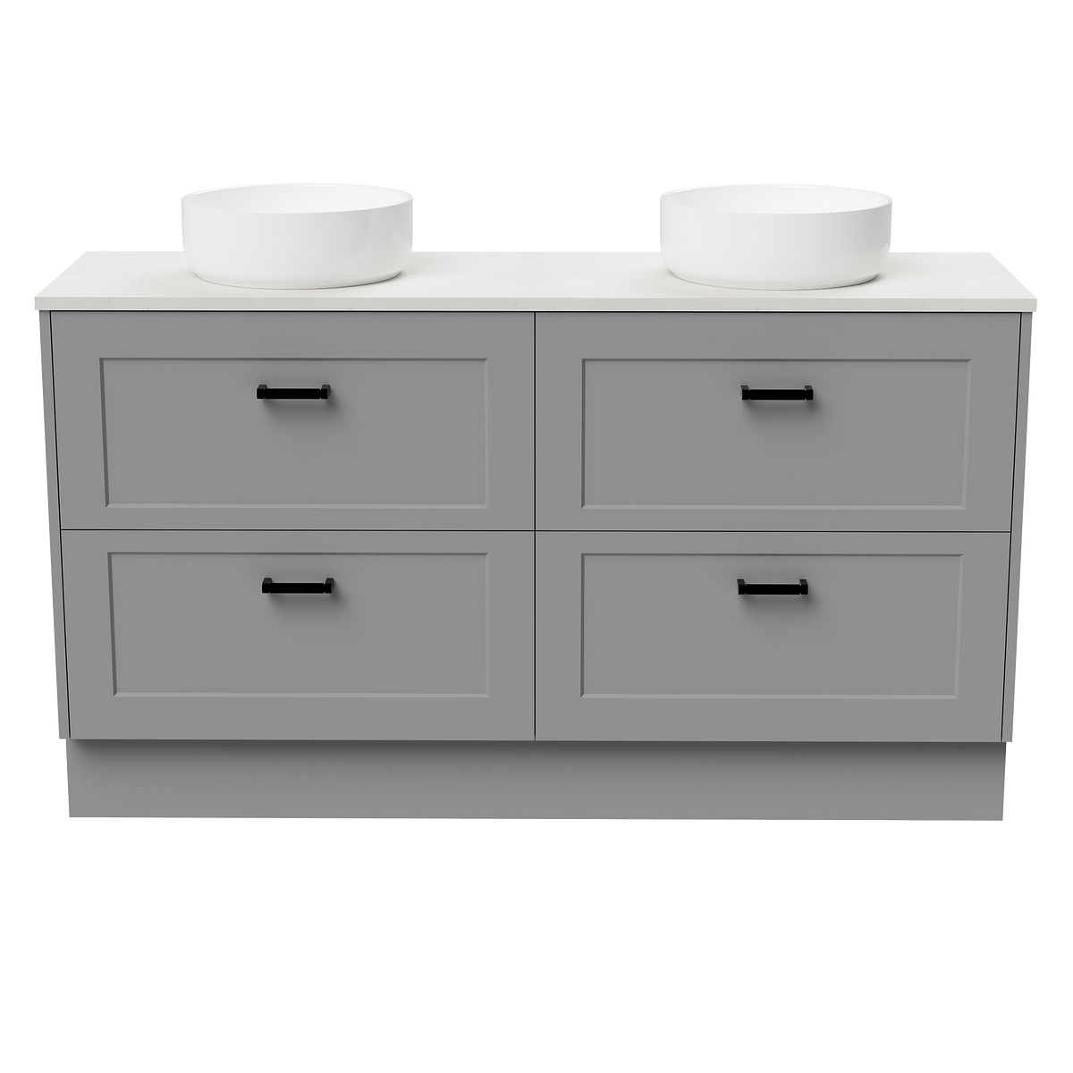 Vanity Floor Standing 1500 Double WG Basins SilkSurface AC Top
