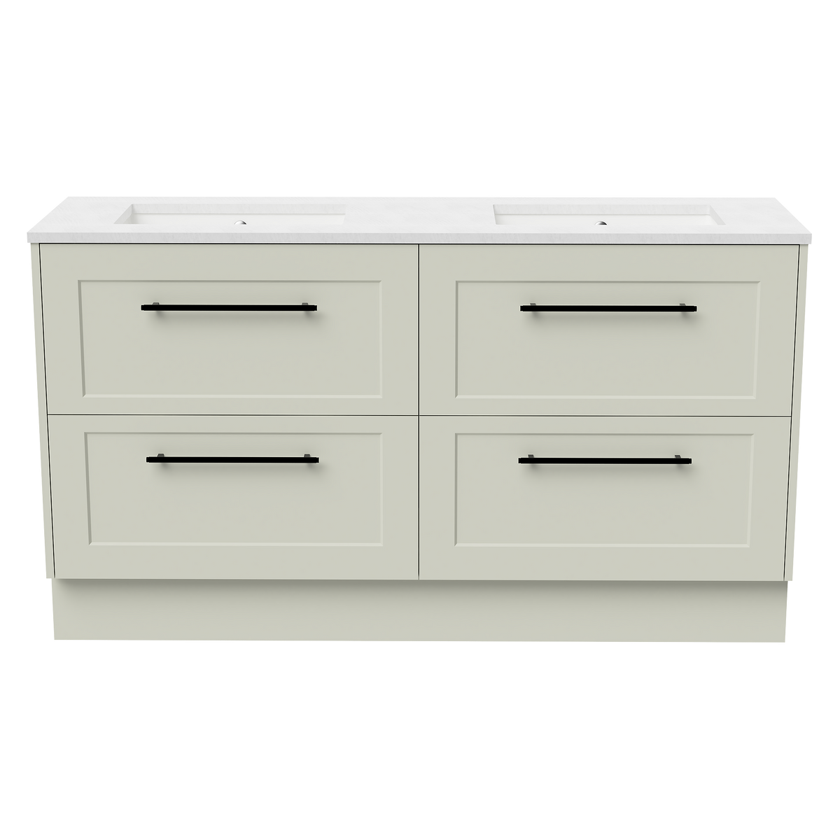 Vanity Floor Standing 1500 Double WG Basins SilkSurface UC Top