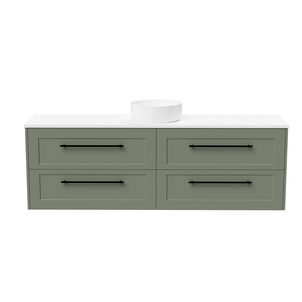 Vanity Wall Hung 1800 Centre WG Basin SilkSurface AC Top