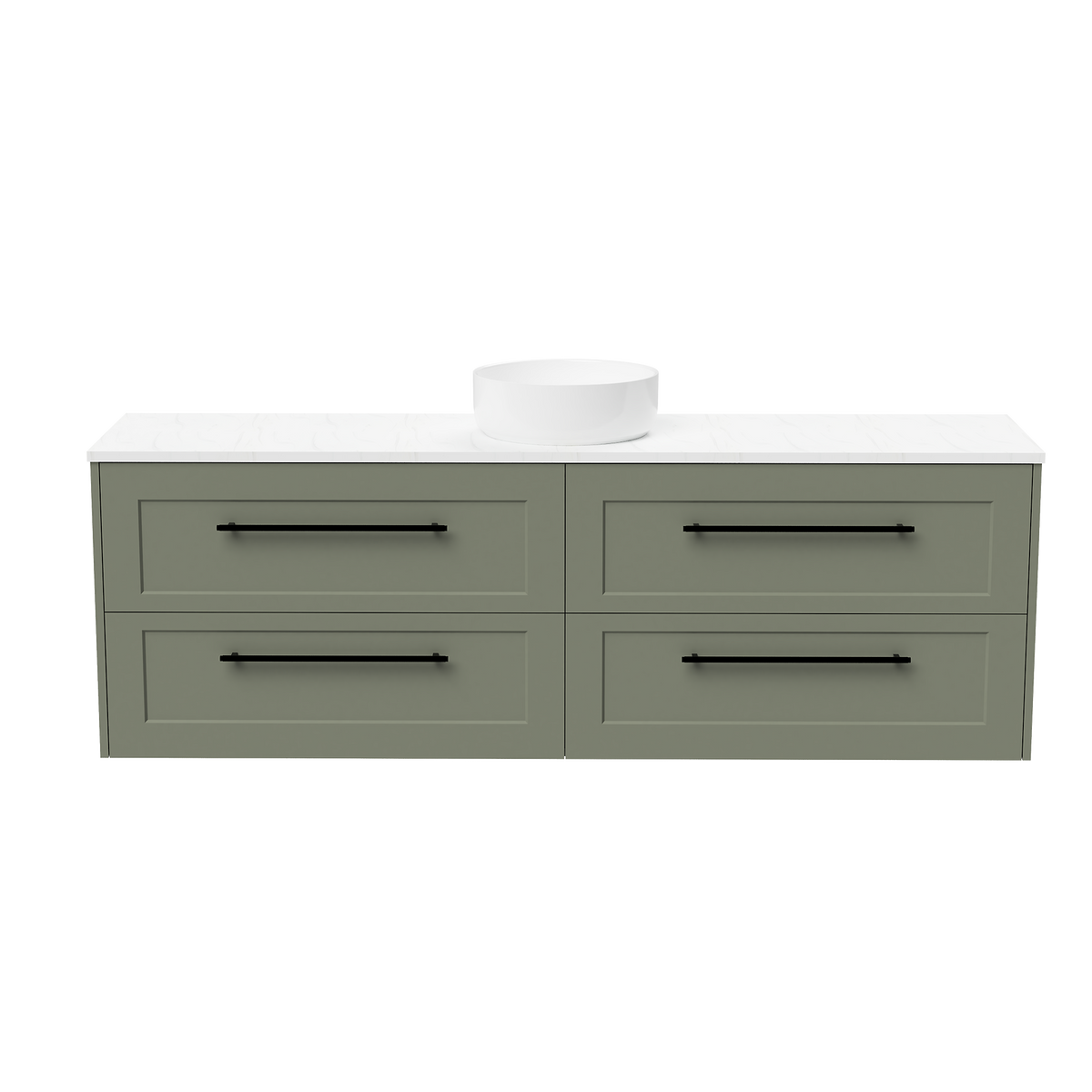 Vanity Wall Hung 1800 Centre WG Basin SilkSurface AC Top
