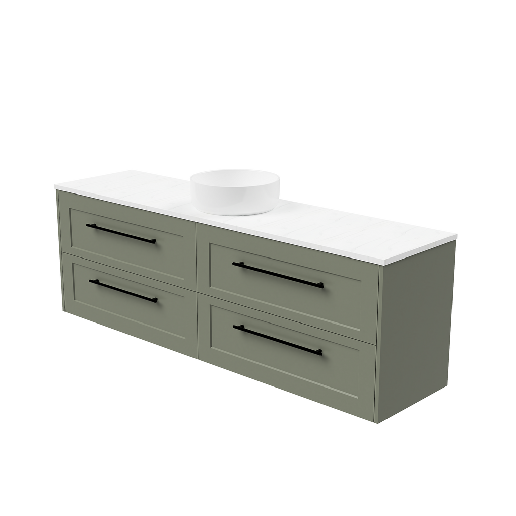 Vanity Wall Hung 1800 Centre WG Basin SilkSurface AC Top