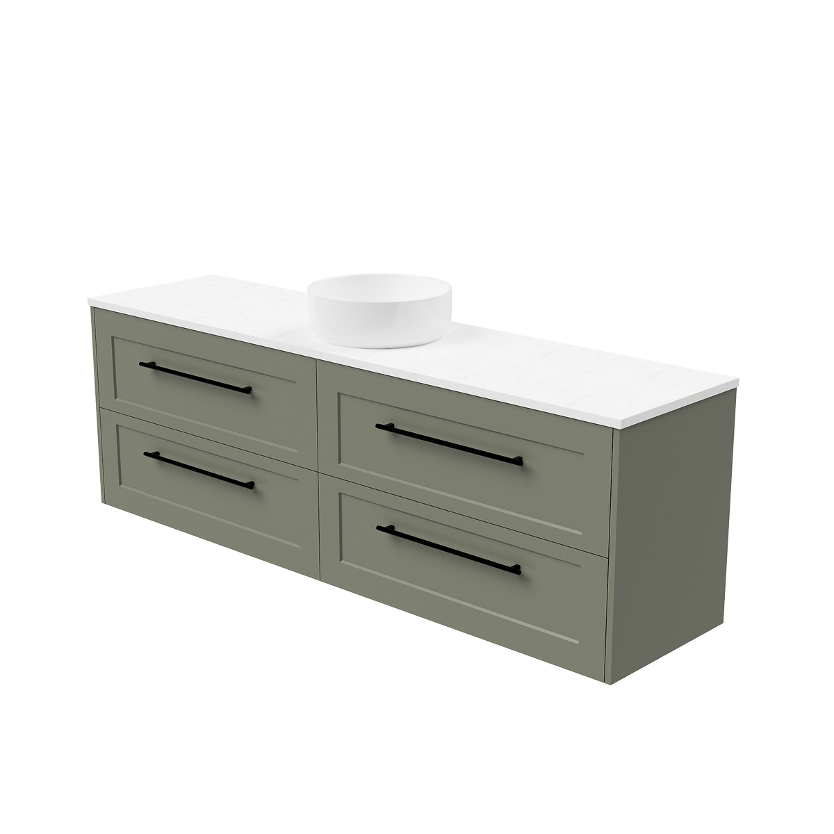 Vanity Wall Hung 1800 Centre WG Basin SilkSurface AC Top