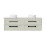 Vanity Wall Hung 1800 Double WG Basins SilkSurface AC Top