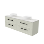 Vanity Wall Hung 1800 Double WG Basins SilkSurface AC Top