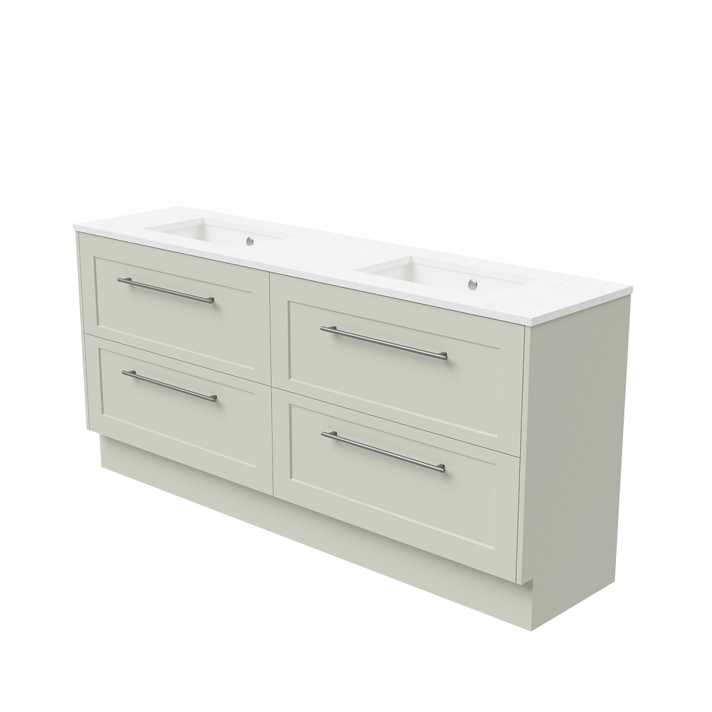 Vanity Floor Standing 1800 Double WG Basins SilkSurface UC Top