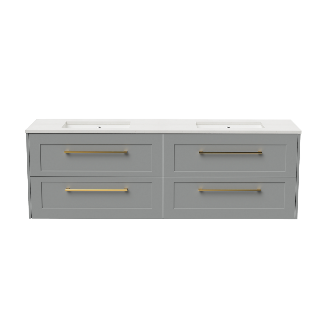 Vanity Wall Hung 1800 Double WG Basins SilkSurface UC Top