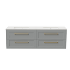 Vanity Wall Hung 1800 Double WG Basins SilkSurface UC Top